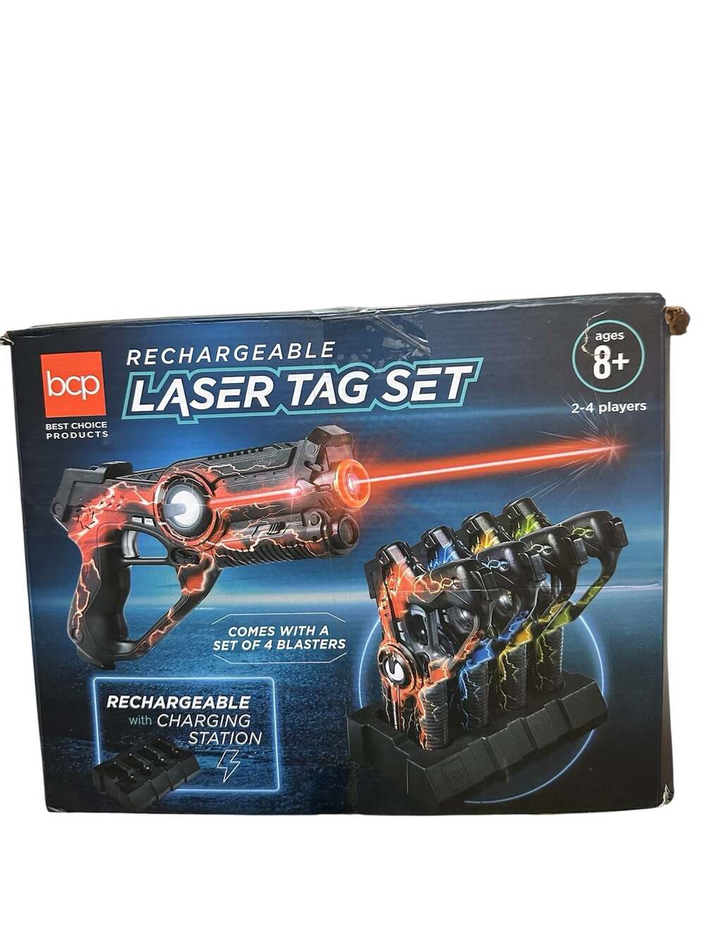 Best Choice Products Rechargeable Laser Tag Set with 4 Blasters and Charging Sta